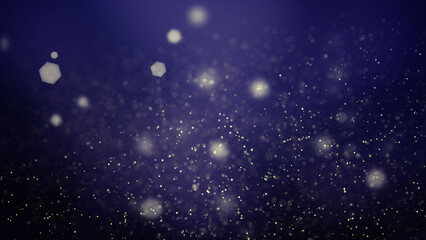 Fototapeta na wymiar Glowing glittering festive abstract background with bokeh and shiny particles