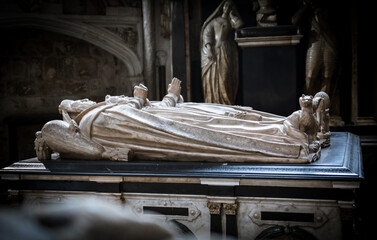 Funeral effigy in Collegiate Church of St Peter at Westminster Abbey 15th century