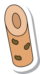 ステッカー風の単品アイコン　ちくわ