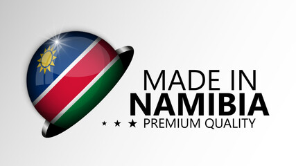 Made in Namibia graphic and label.
