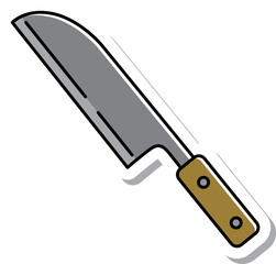 ステッカー風の単品アイコン　包丁