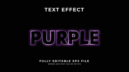 Purple light text effect style