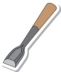 ステッカー風の単品アイコン　鑿