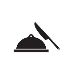 knife and lid serving logo vector abstract illustration design
