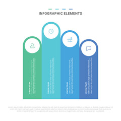 Vector modern shapes options infographic elements for business with icons template design