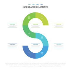 Vector modern shapes options infographic elements for business with icons template design