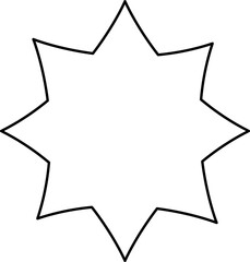 Black line sparkles symbol. Vector stars sparkle icon. Bright firework, decoration twinkle, shiny flash. Glowing light effect.