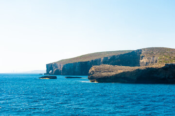 Fototapeta na wymiar Cliffs of Comino Island, Malta