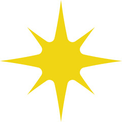 Fototapeta premium Yellow, orange, gold sparkles symbol. Vector stars sparkle icon. Bright firework, decoration twinkle, shiny flash. Glowing light effect