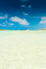 Crédence de cuisine en verre imprimé  Plage d'Elafonissi, Crète, Grèce Amazing pink sand beach with crystal clear water in Elafonissi Beach,  Crete, Greece