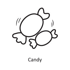 Candy vector outline Icon Design illustration. Party and Celebrate Symbol on White background EPS 10 File
