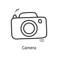 Camera vector outline Icon Design illustration. Party and Celebrate Symbol on White background EPS 10 File