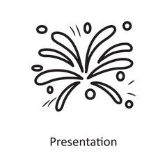 Presentation vector outline Icon Design illustration. Party and Celebrate Symbol on White background EPS 10 File