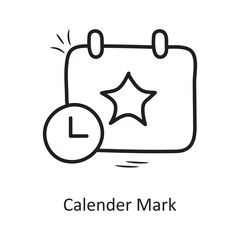 Calendar Mark vector outline Icon Design illustration. Party and Celebrate Symbol on White background EPS 10 File