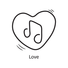 Love vector outline Icon Design illustration. Party and Celebrate Symbol on White background EPS 10 File