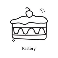 Pastery vector outline Icon Design illustration. Party and Celebrate Symbol on White background EPS 10 File