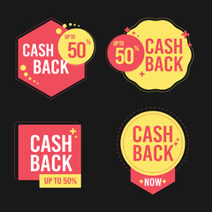 Template Tag Business Sale , Big sale and cashback promo Maroon and yellow theme