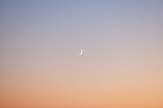 Moon on evening sky