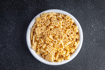 pasta christmas shape festive food snack meal food snack on the table copy space food background rustic top view