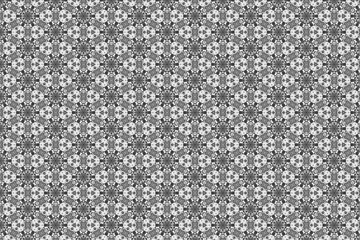 Geometric shapes, circles, rhombuses, squares, crosses on white