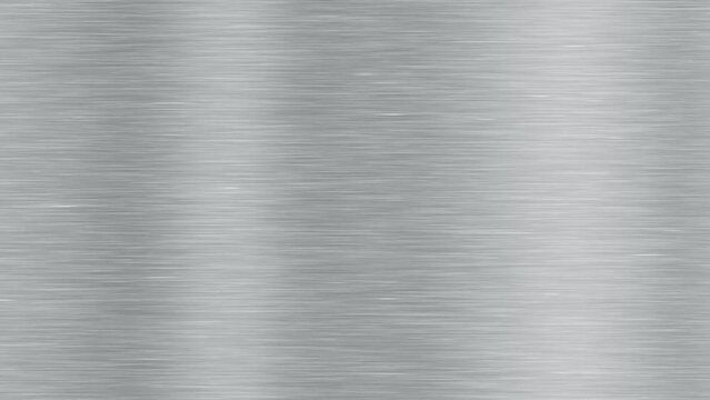 Aluminum shiny polished seamless sheet textures loop. Stainless brushed metal background material. Horizontal along direction.