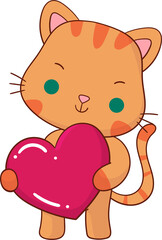 baby animal with heart