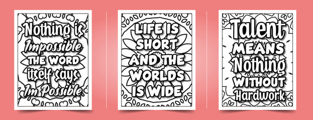 Inspirational quotes adult coloring book for adults, Motivational quotes adult coloring pages with Positive and Good Vibes
