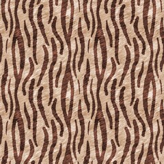 Cute safari tiger print fur wild animal pattern for babies room decor. Seamless furry green textured gender neutral print design. 