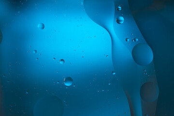 Abstract Blue water bubbles background