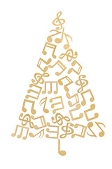 Abstract spruce from wooden notes