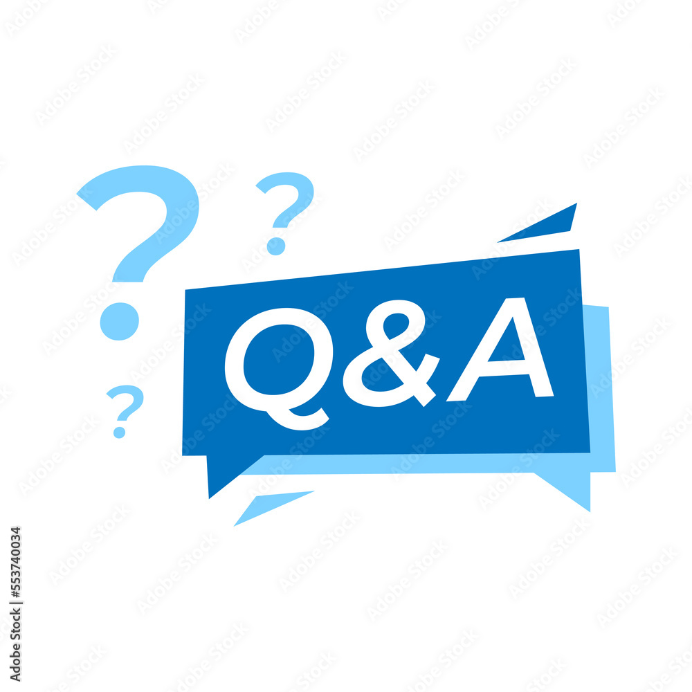 Poster questions and answers concept illustration flat design vector eps10. modern graphic element for land