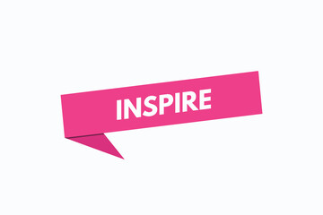 inspire button vectors. sign label speech bubble inspire 
