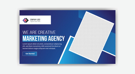 We are creative Marketing agency YouTube thumbnail banner design 