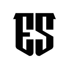 ES Letter Logo Design Vector
