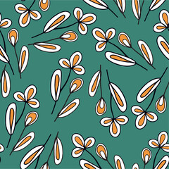 seamless pattern with leaves
