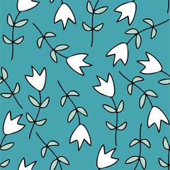 seamless background with leaves