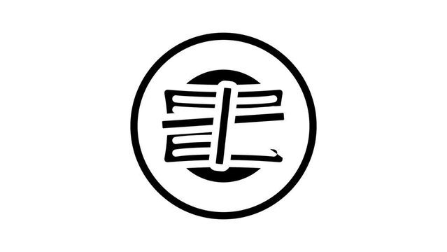 nacatamal banana leaf line icon animation
