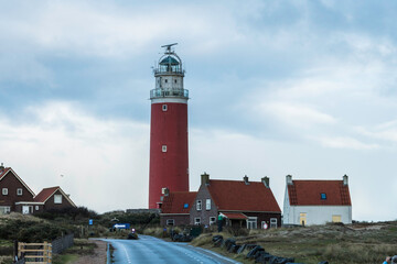 the lighthouse of the island texel in holland