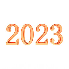 2023 3D Rendering 数字 年 透過PNG	