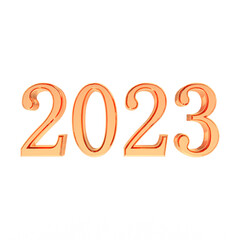 2023 3D Rendering 数字 年 透過PNG	
