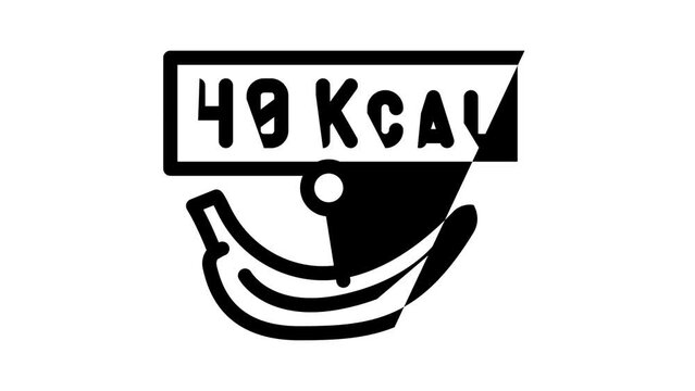 clarions banana line icon animation
