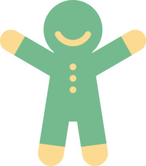 gingerbread illustration in minimal style