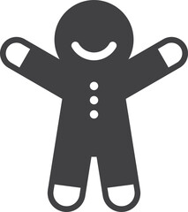 gingerbread illustration in minimal style