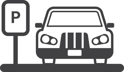 taxi stand illustration in minimal style