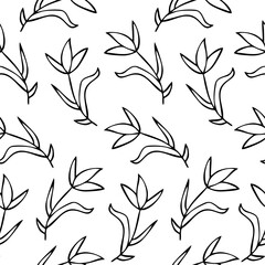 seamless pattern with leaves