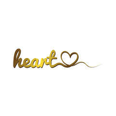 Fototapeta na wymiar Typography: Heart String