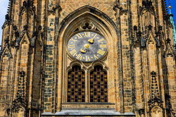 Fototapeta na wymiar Chapel of the Gothic Catholic Cathedral of St. Vitus, Wenceslas and Vojtech in Prague Castle. Background