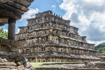 The touristic archeological site of El Tajin created by the totonaca civilization in Veracruz, Mexico. UNESCO World Heritage Center. 