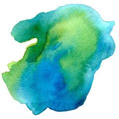 Decorative Multicolored Watercolor Gradient Stain. Watercolor design element