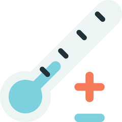 Fototapeta premium thermometer illustration in minimal style